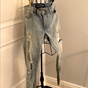 Express mid rise light washed jeans